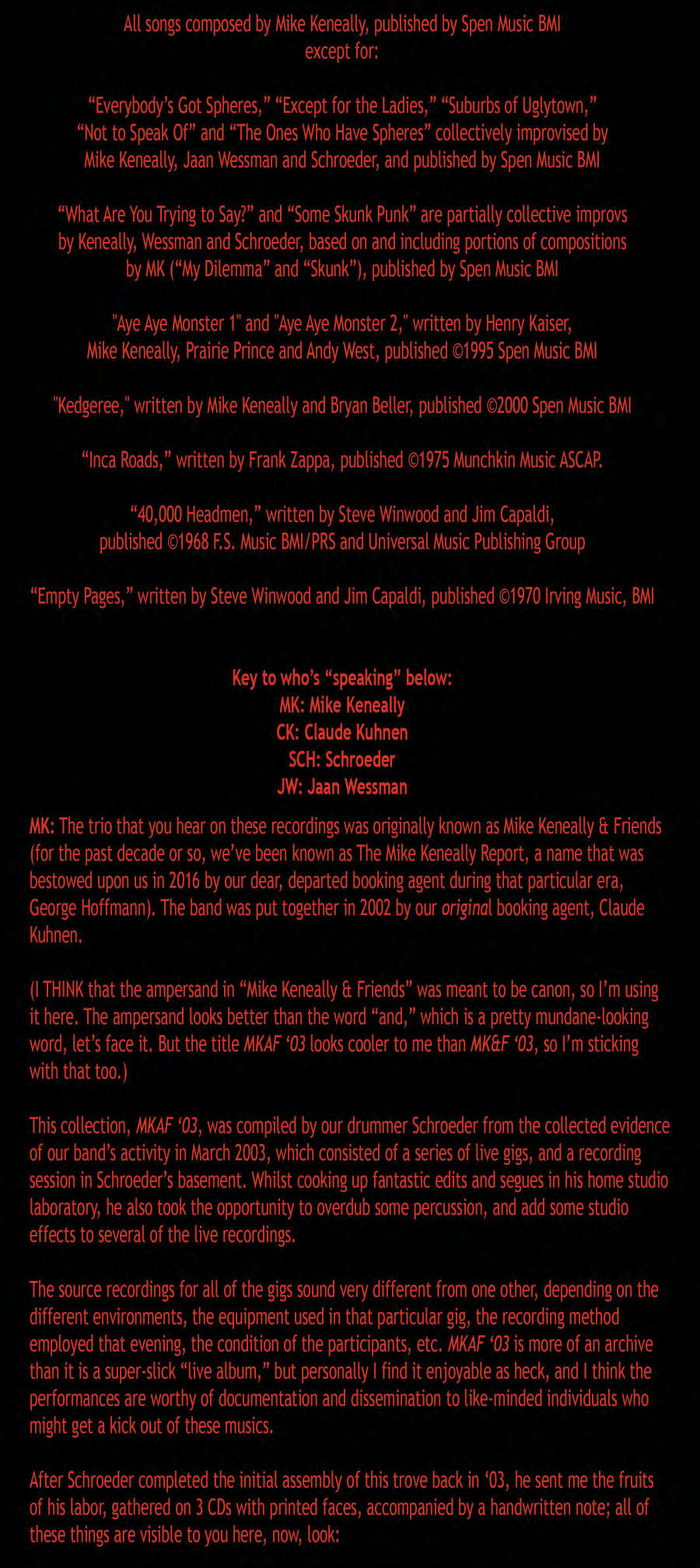 MKAF '03 Liner Notes 003