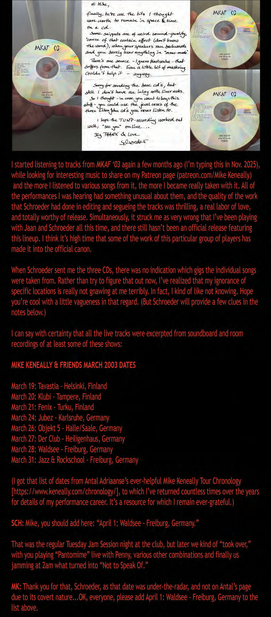 MKAF '03 Liner Notes 004