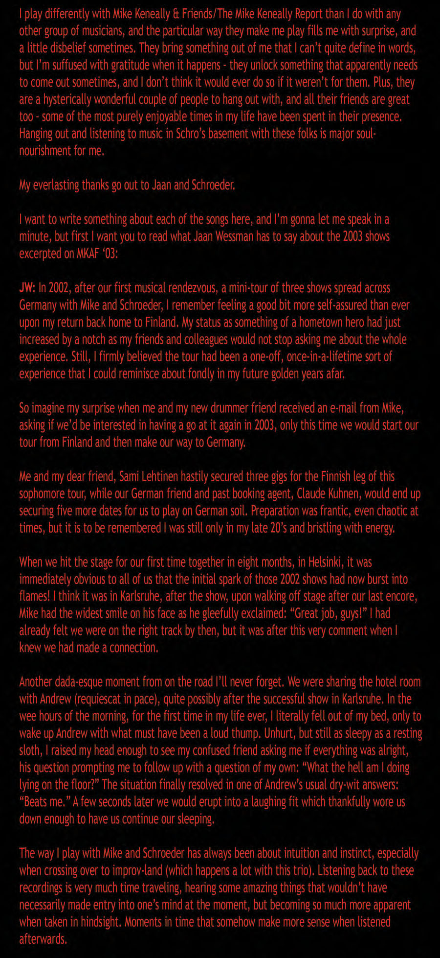 MKAF '03 Liner Notes 010